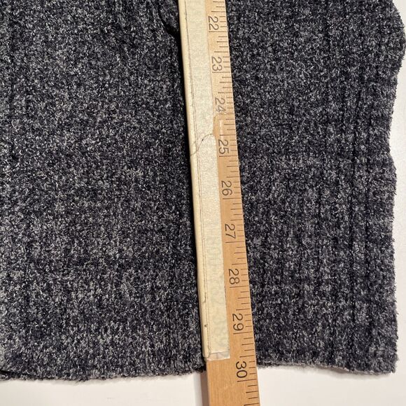 Barefoot Dreams Sweater Medium Gray CozyChic Lite Knit Ribbed Cardigan Pockets - Picture 4 of 8